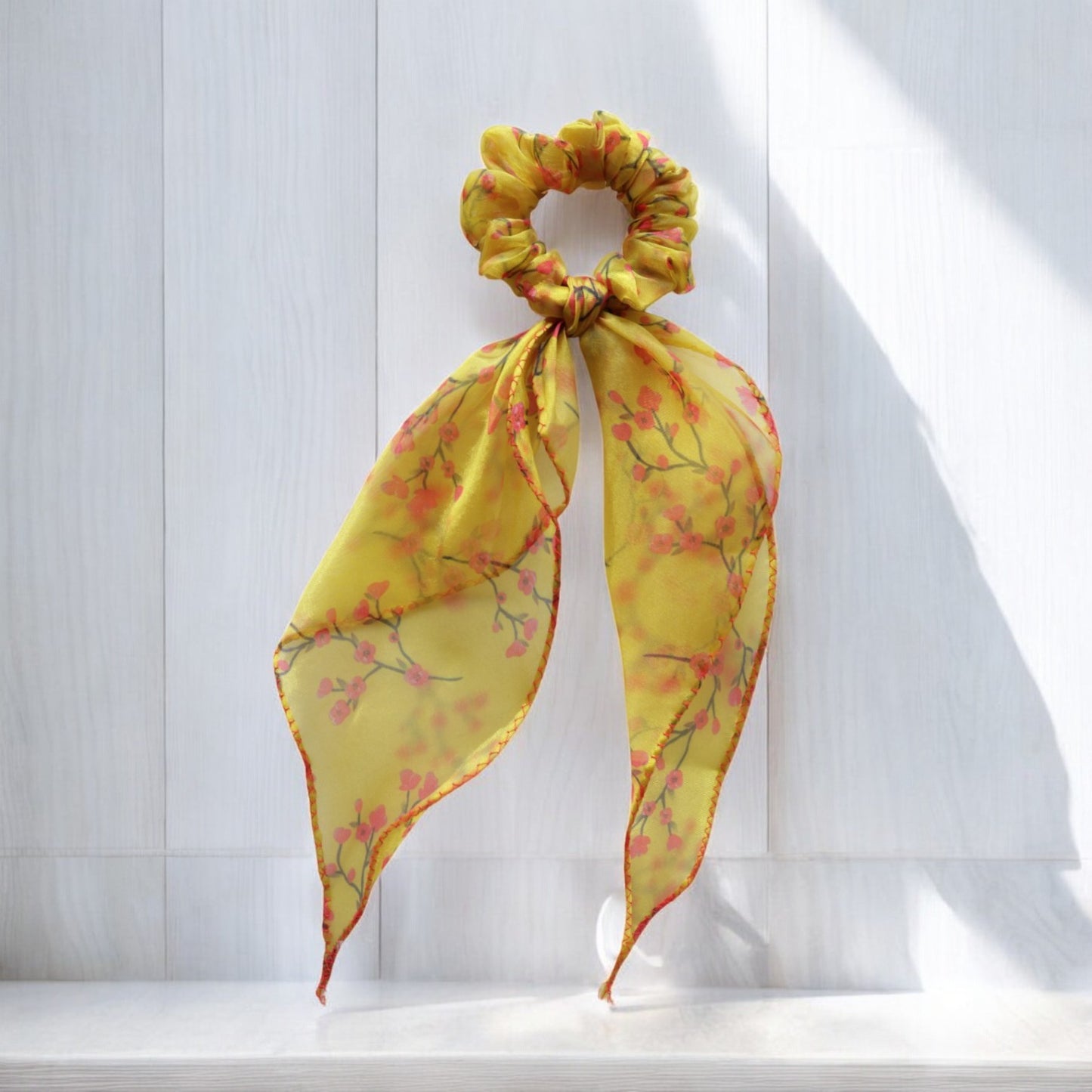 Organza Printed Scarf Scrunchie