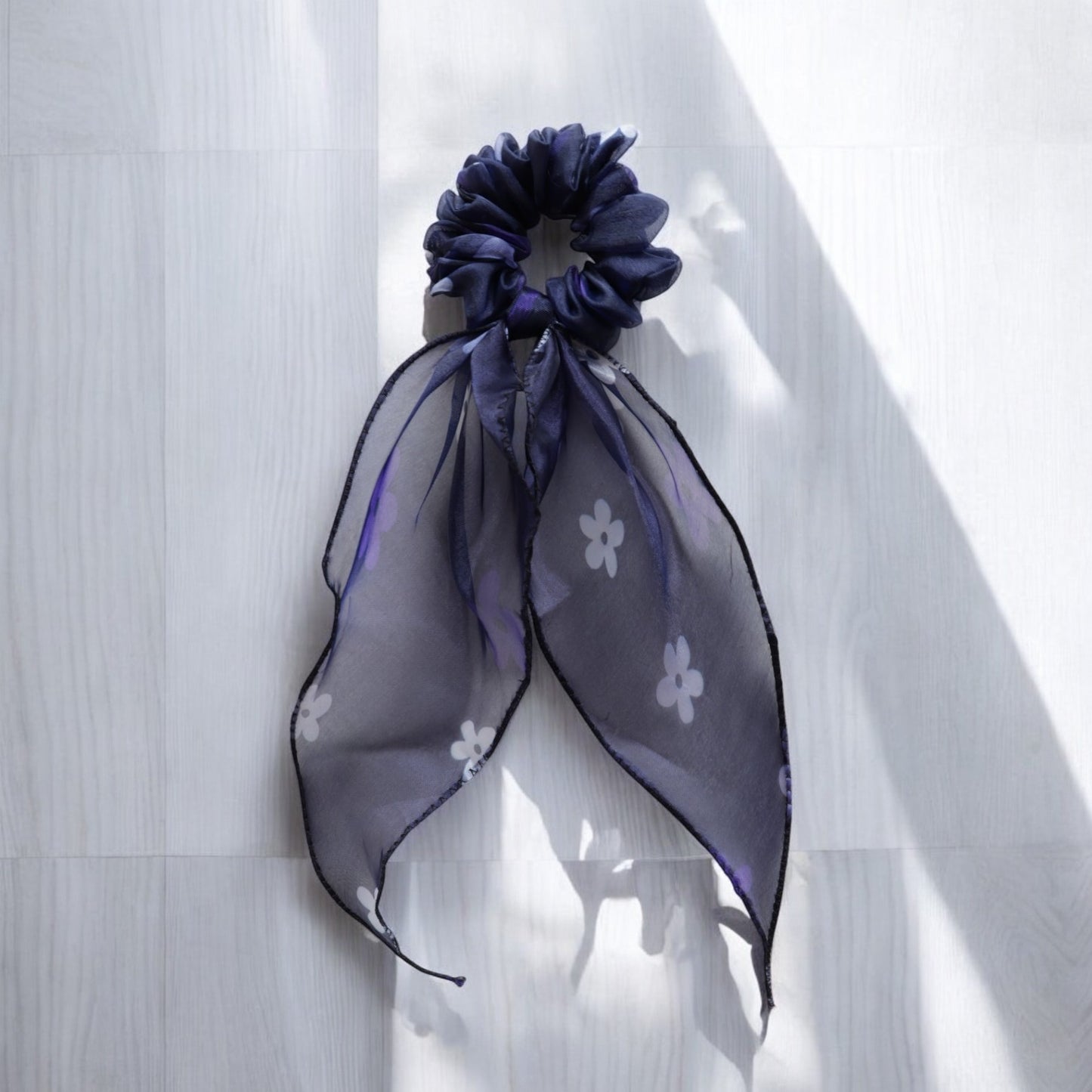 Organza Printed Scarf Scrunchie