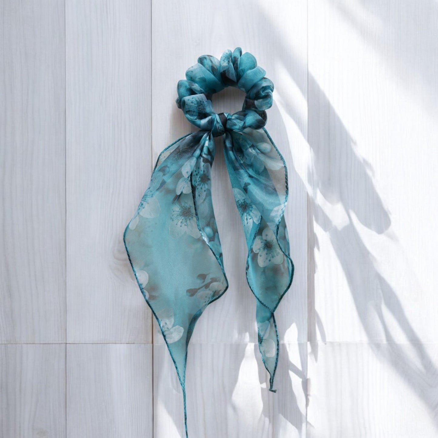 Organza Printed Scarf Scrunchie