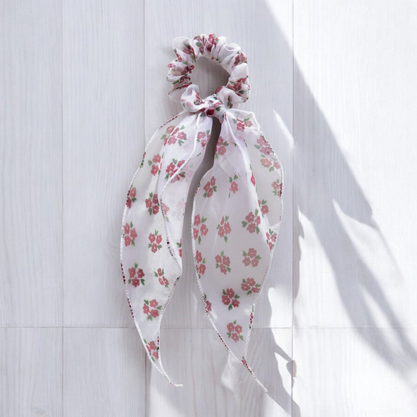Organza Printed Scarf Scrunchie