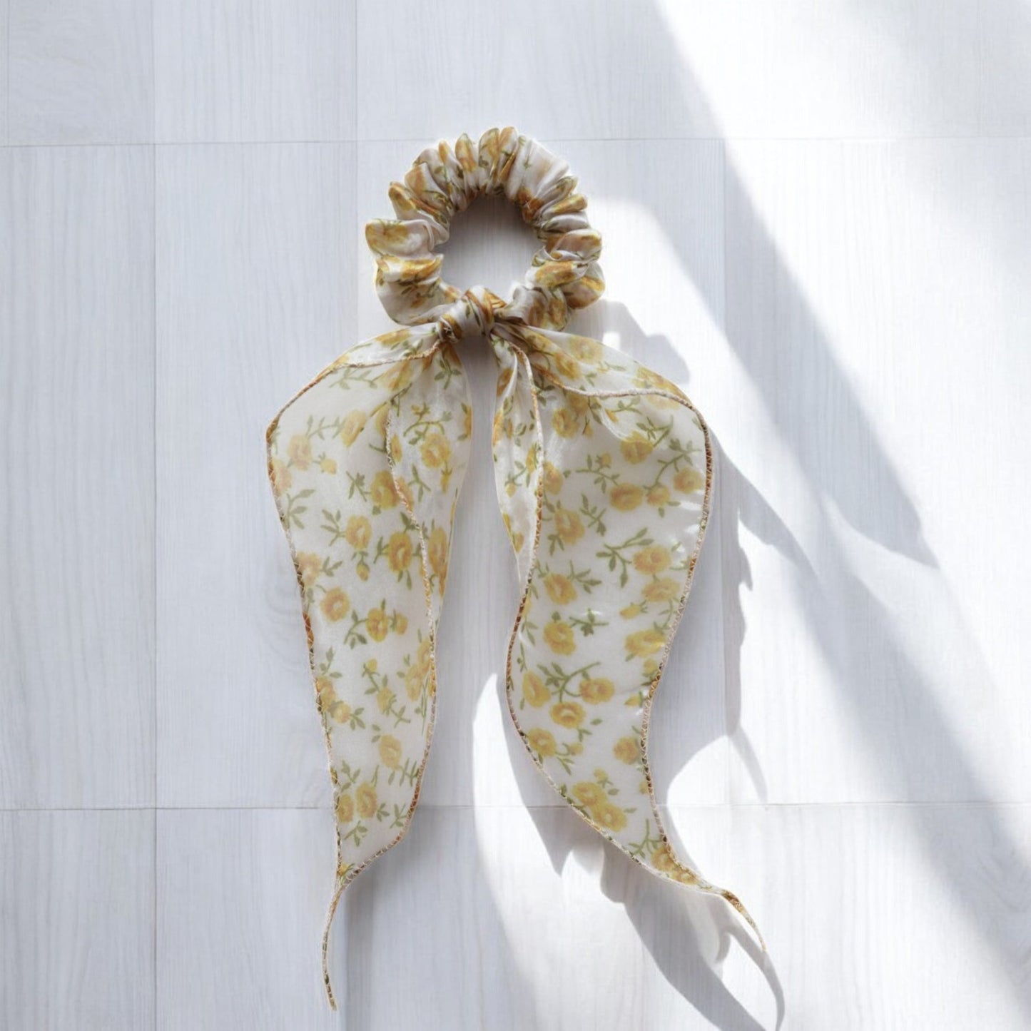 Organza Printed Scarf Scrunchie