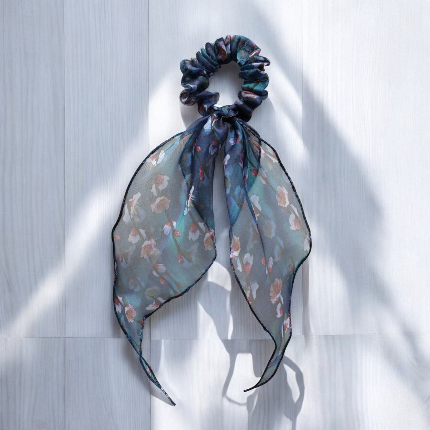 Organza Printed Scarf Scrunchie