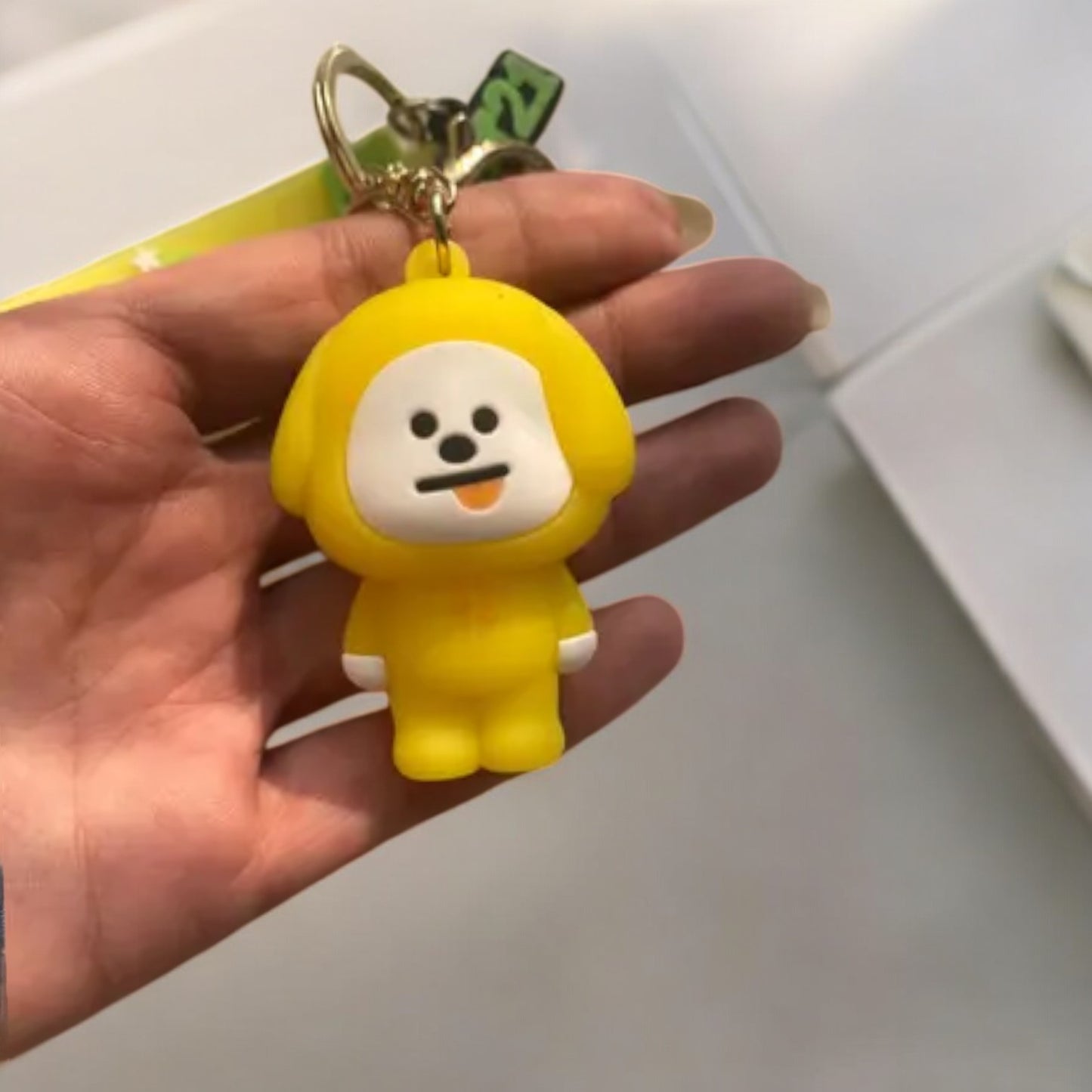 BTS Silicon Rubber L size with wristlet Keychain