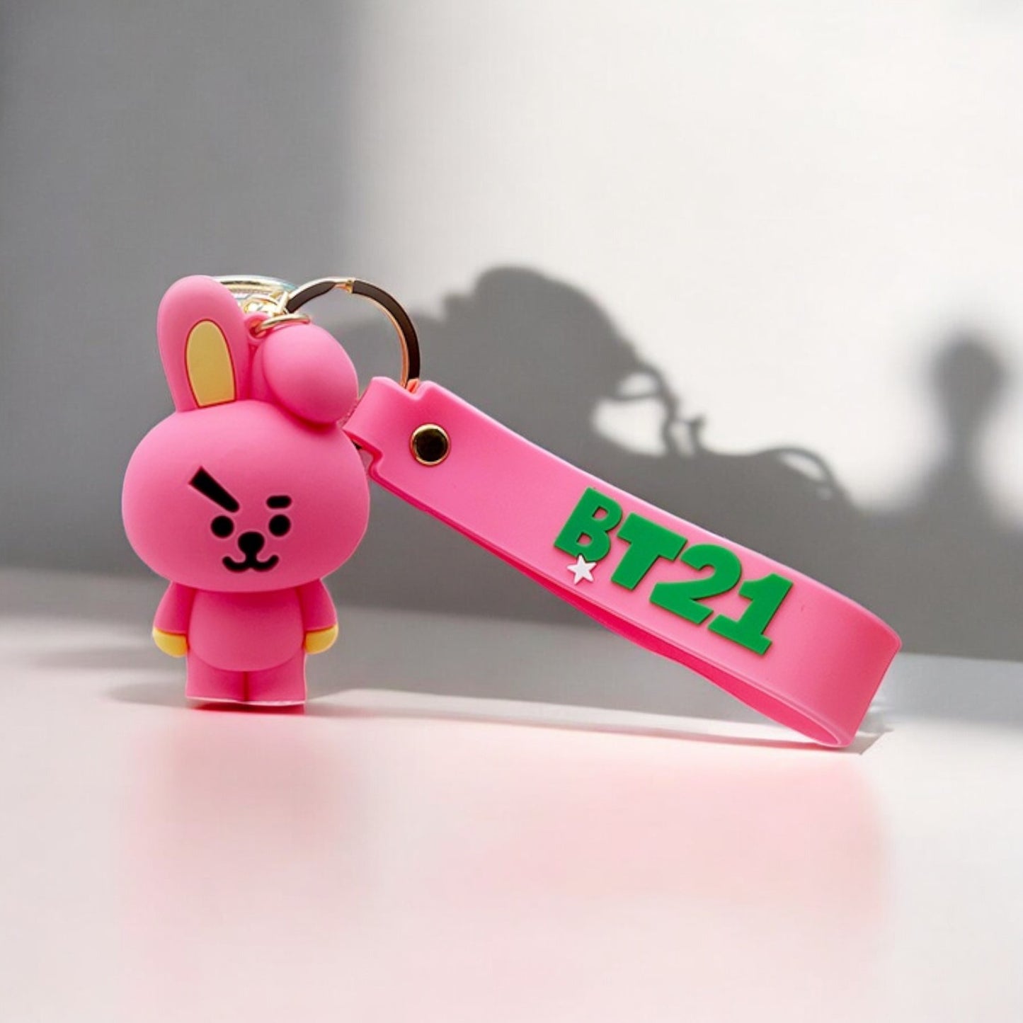 BTS Silicon Rubber L size with wristlet Keychain