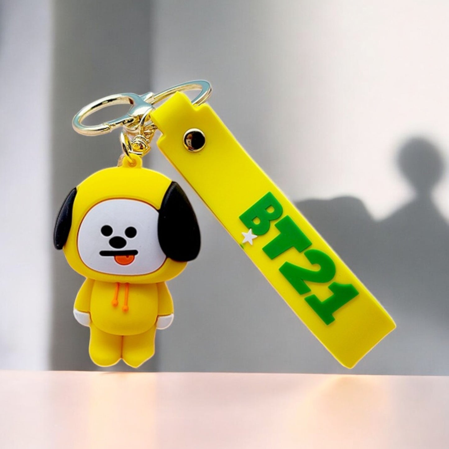 BTS Silicon Rubber L size with wristlet Keychain
