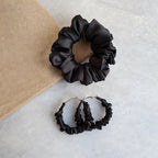 Midnight Velvet Scrunchie Hoop earring set