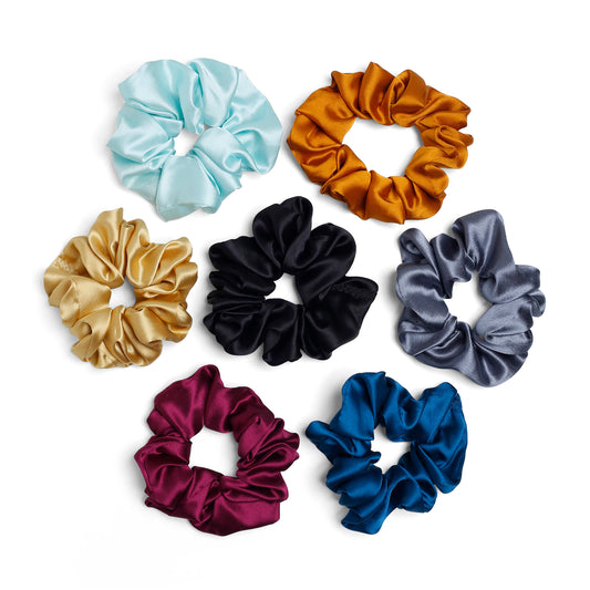 Darker color Rubber band Plan set of 7pc Scrunchies