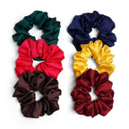 Darker color Rubber band Plan set of 6 pc Scrunchies for Dailey wear