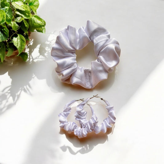 Sunshine Bliss Scrunchie Hoop earring set