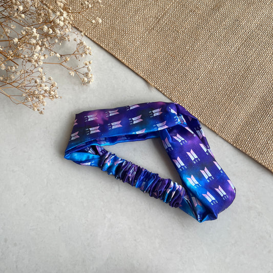 BTS Stylish Knot Hairband-Blue