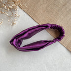 Silk Satin Knot Hairband-Purple