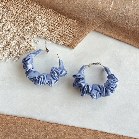 Sapphire Scrunchie Hoop earring