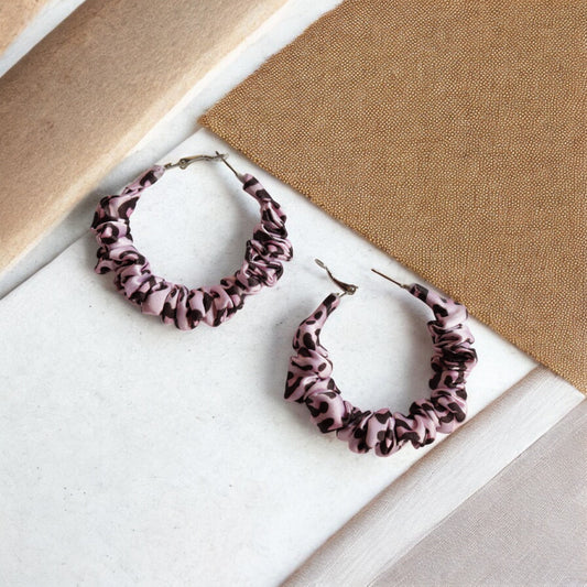Pink Prowl Scrunchie Hoop earring