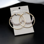 Pearl Double hoop Korean Earrings