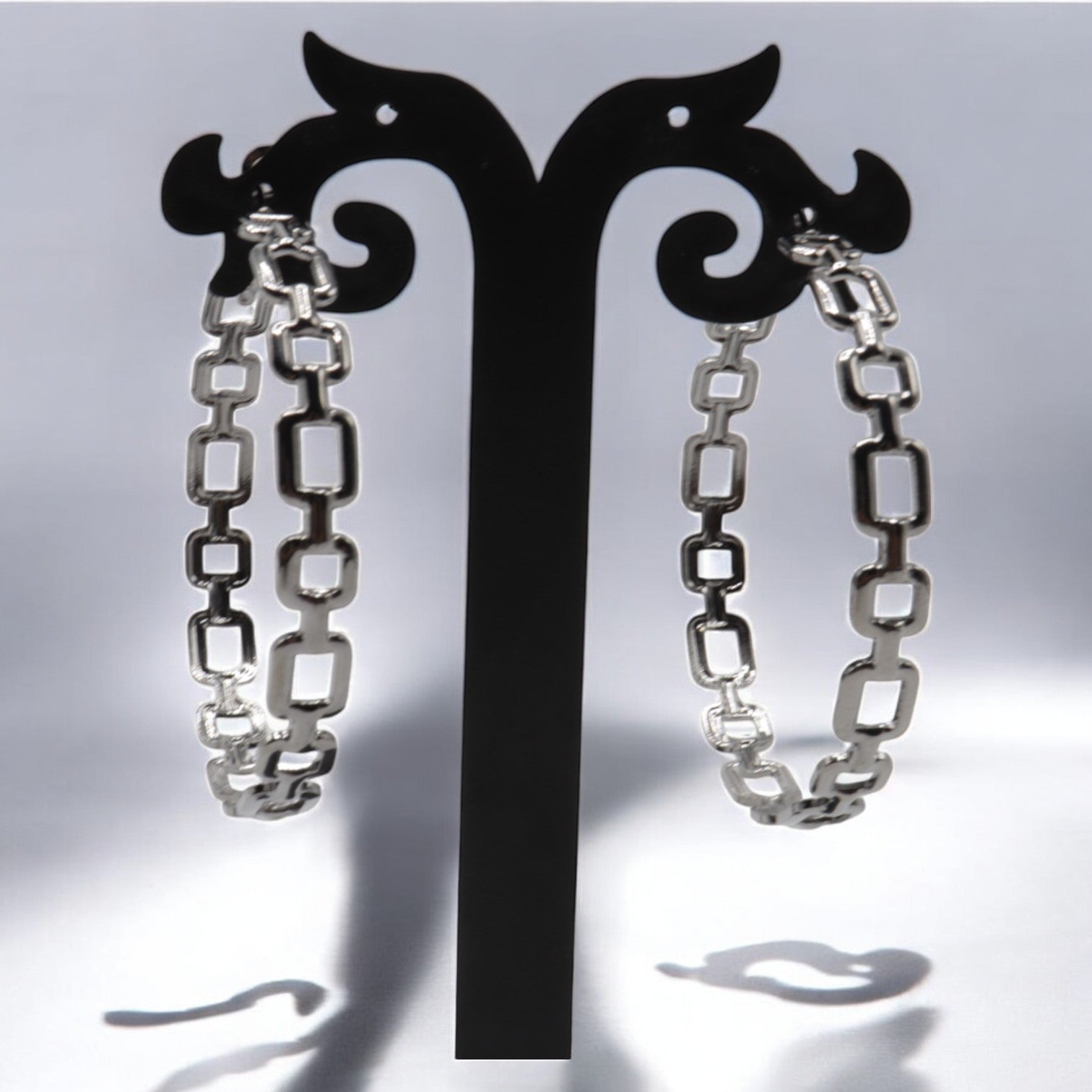 Chainlink Hoops Korean Earrings