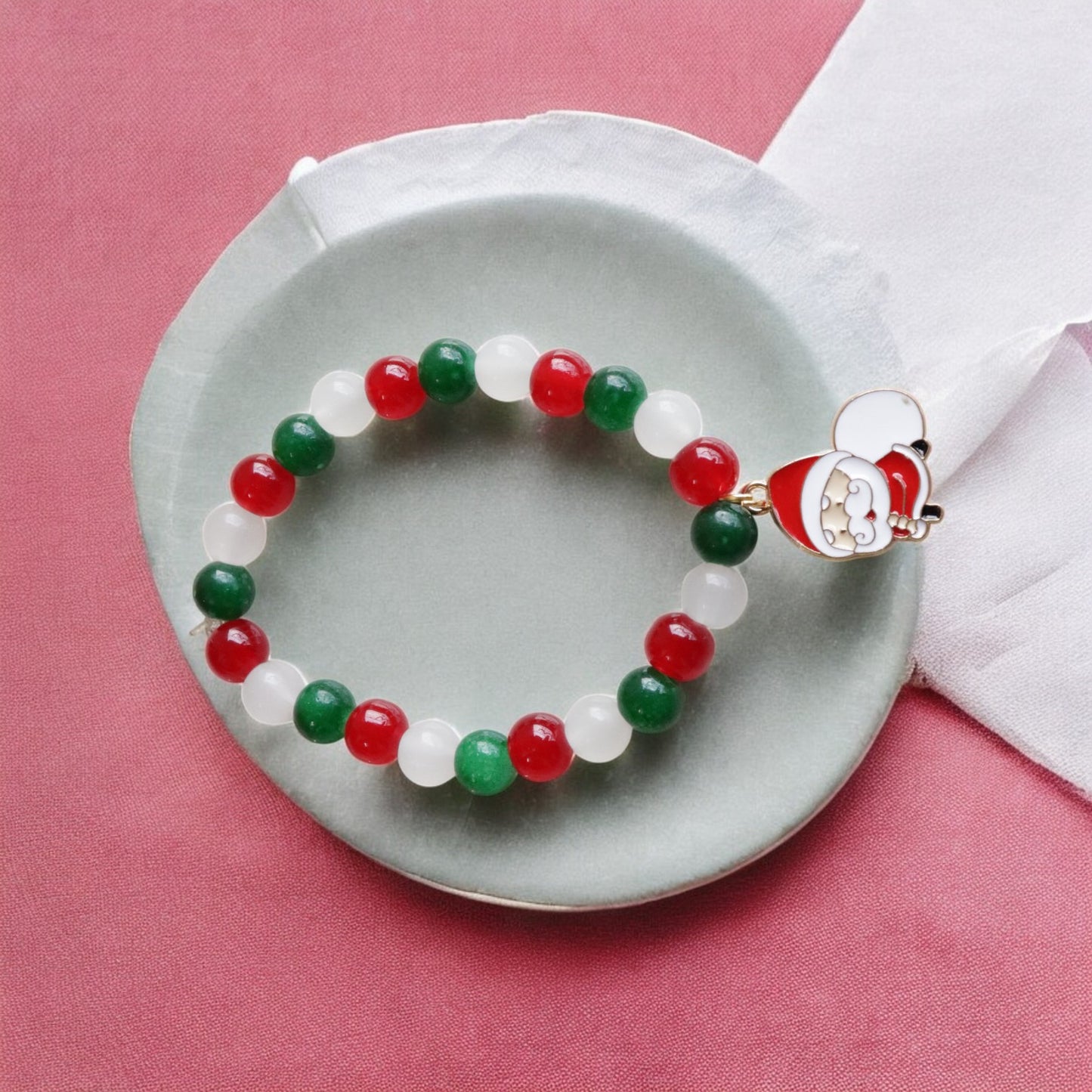 Santa Claus Crystal Beads Bracelet – Christmas Special Combo