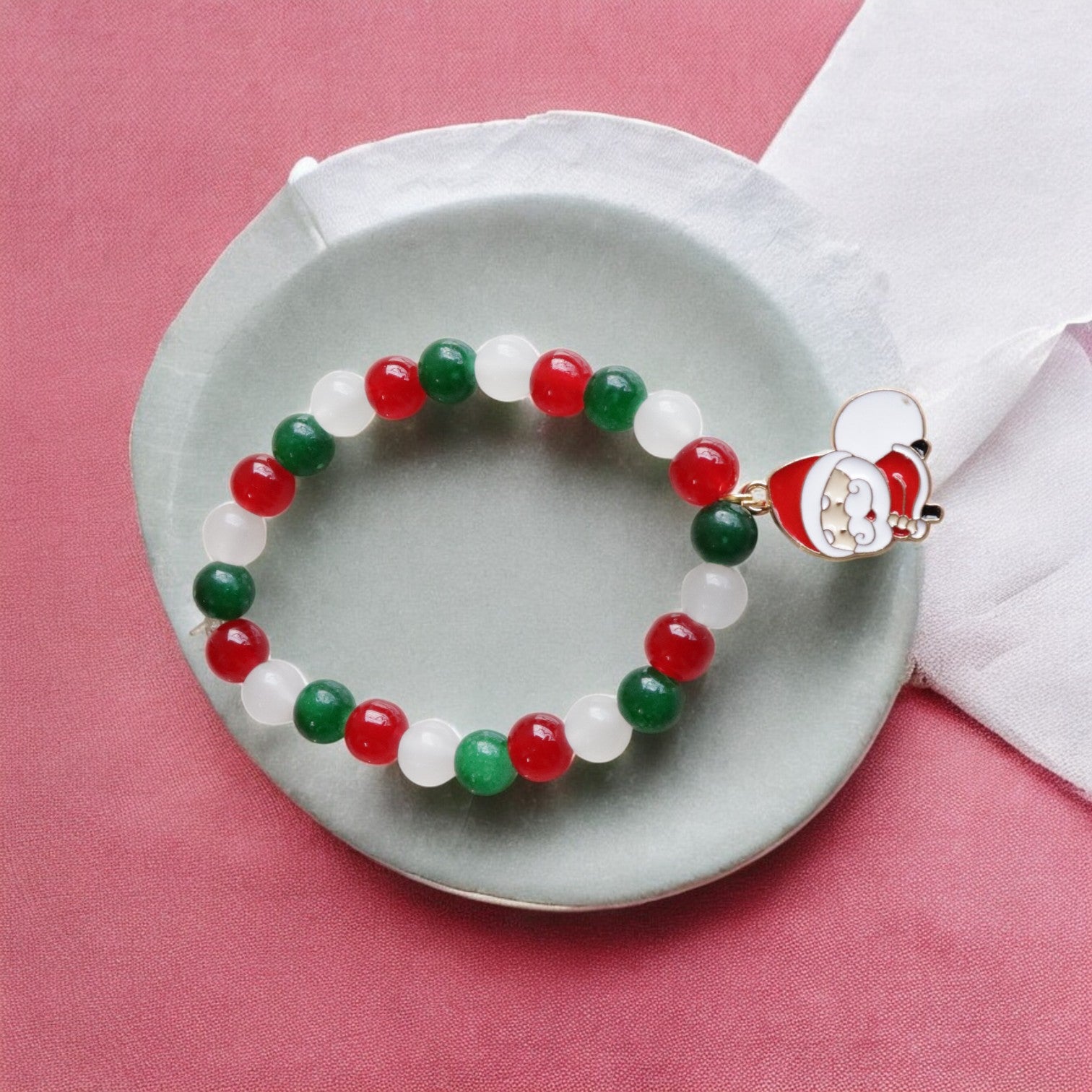 Santa Claus Crystal Beads Bracelet – Christmas Special Combo