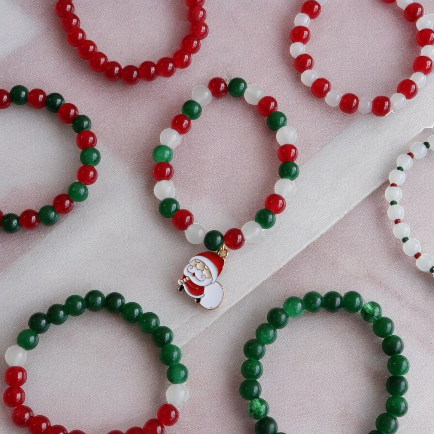 Santa Claus Crystal Beads Bracelet – Christmas Special Combo