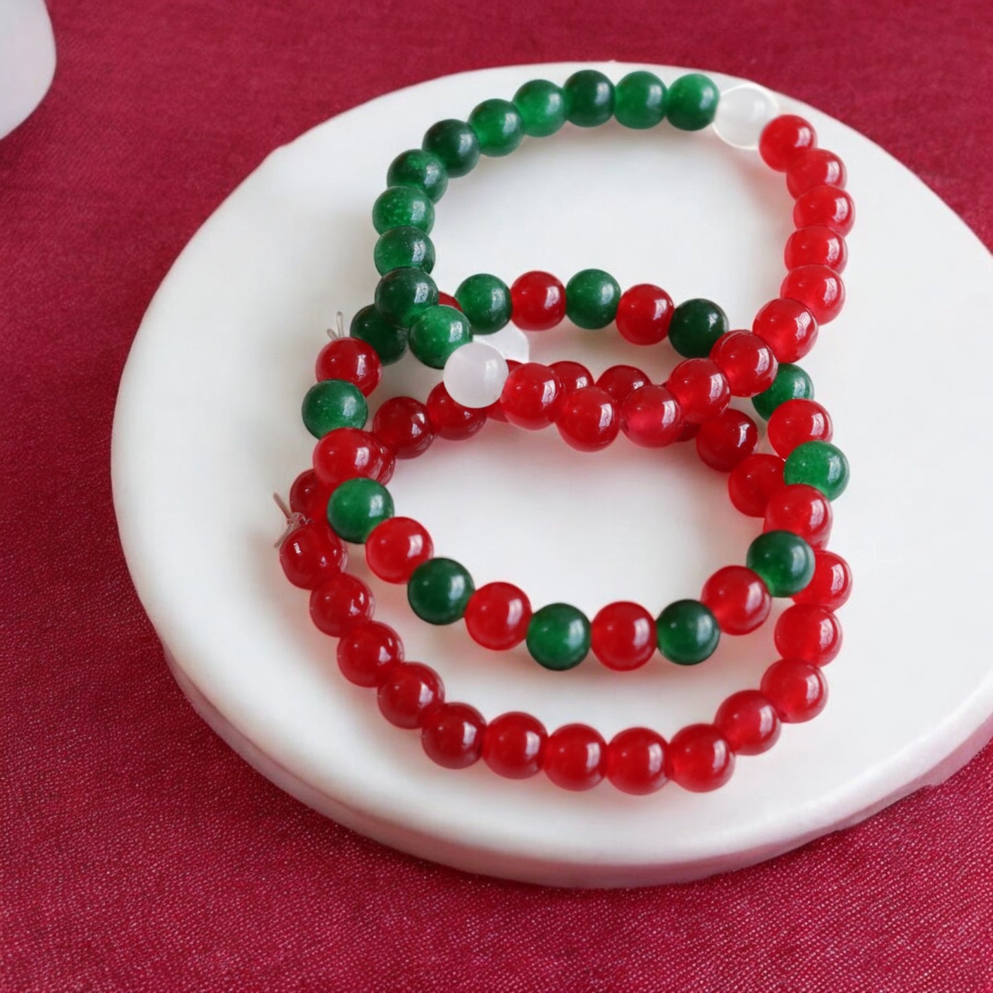Santa Claus Crystal Beads Bracelet 03