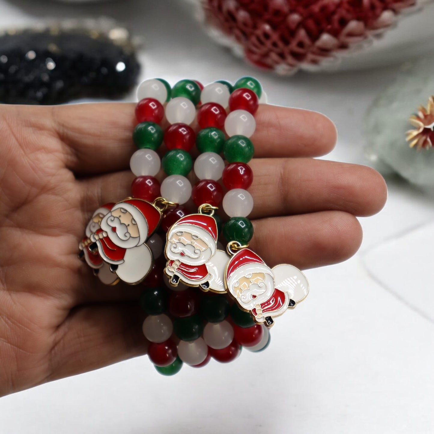 Santa Claus Cham Cham Crystal Beads Bracelet
