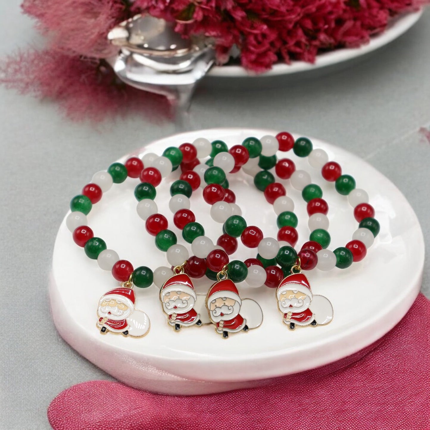 Santa Claus Cham Cham Crystal Beads Bracelet