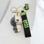 BTS Silicon Rubber L size with wristlet Keychain