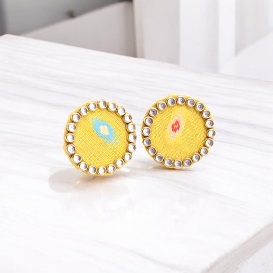 cotton Top Round Earring