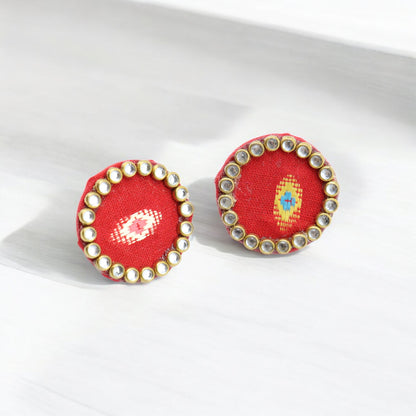 cotton Top Round Earring