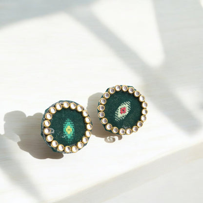 cotton Top Round Earring