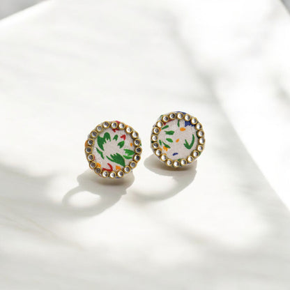 Multicolor Top Round Earring