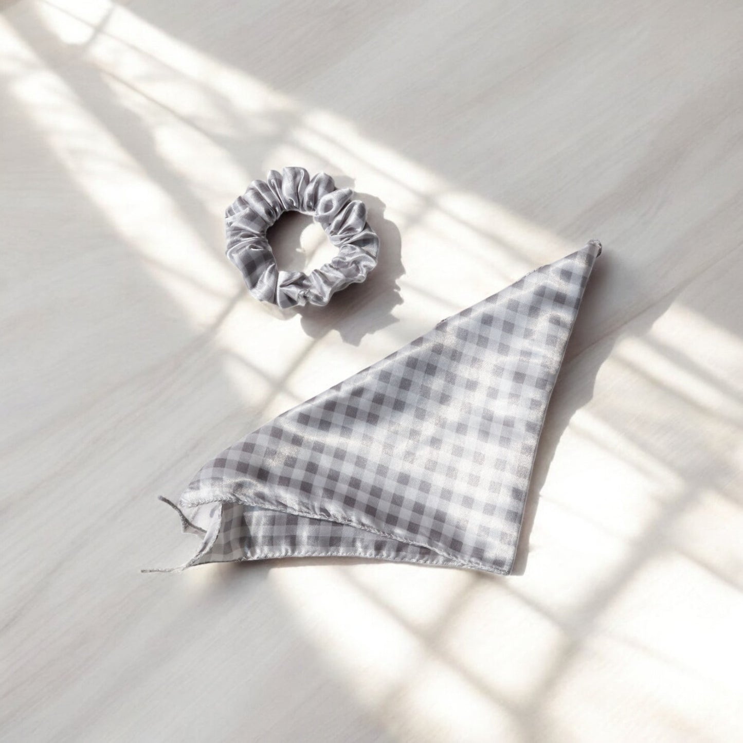 Checks Printed scarf  Scrunchies