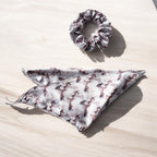 Silk Satin Scarf Scrunchie – Marble