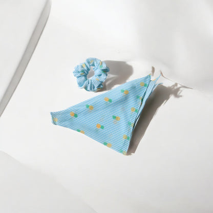 Georgette Scarf Scrunchie Pineapple