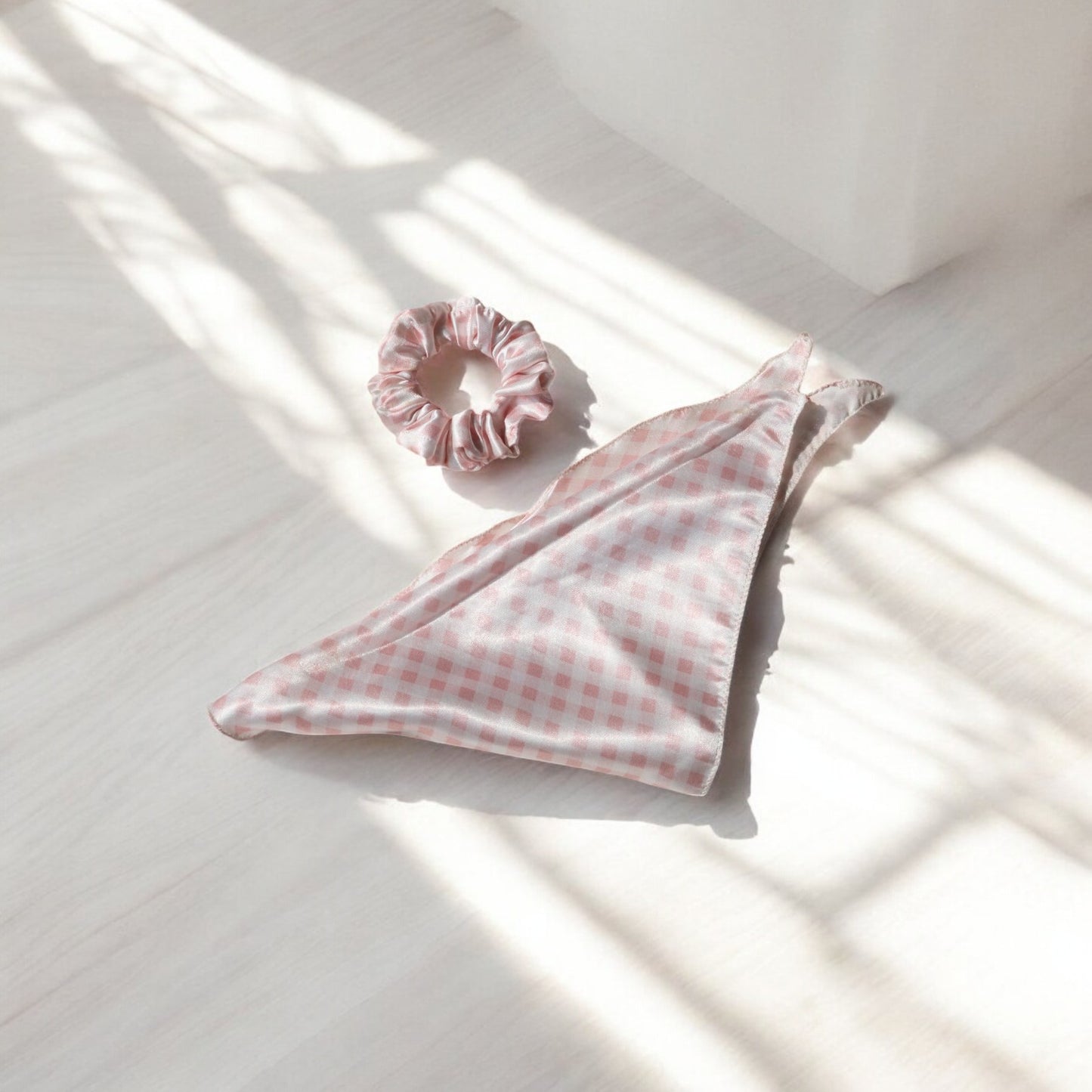 Checks Printed scarf  Scrunchies