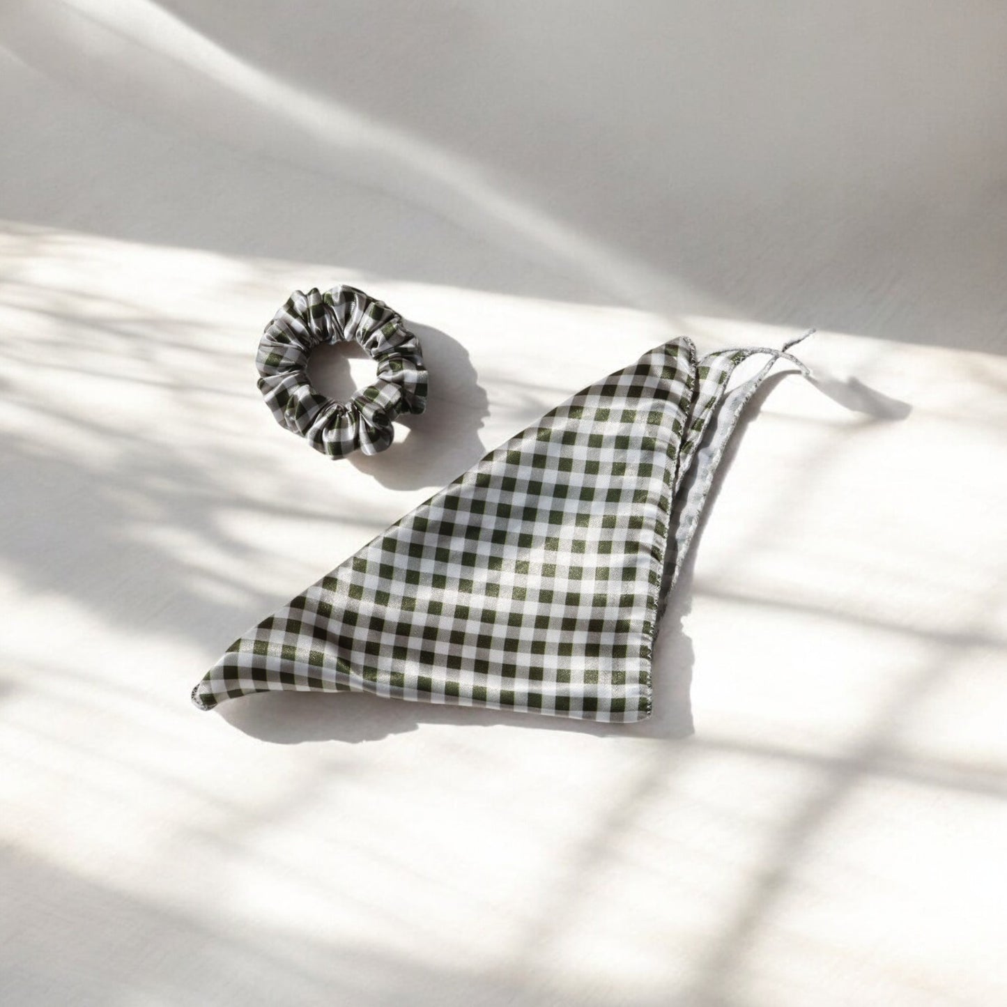 Checks Printed scarf  Scrunchies