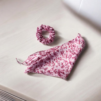 Satin Scarf Scrunchie – Mini Floral Prints