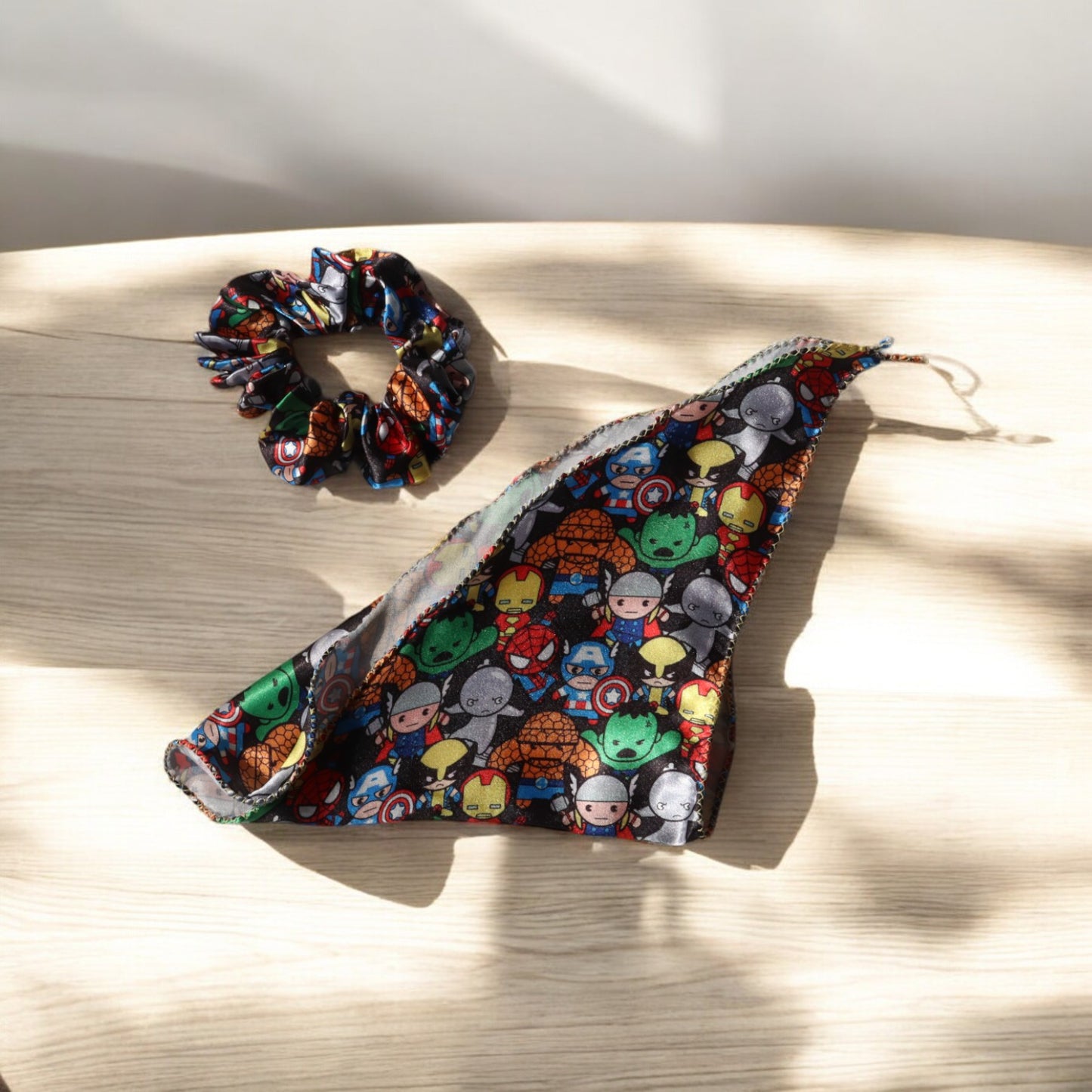 Avengers-Print Scarf Scrunchie