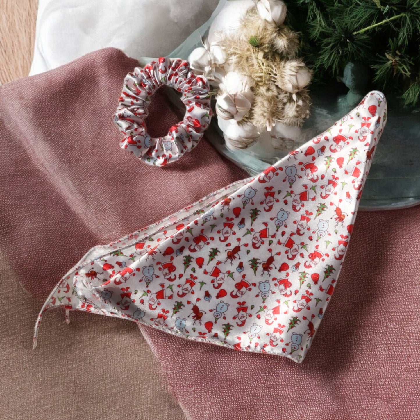 Christmas Scarf Scrunchie