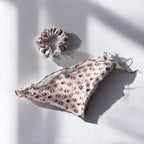 Cartoon-Print Scarf Scrunchie
