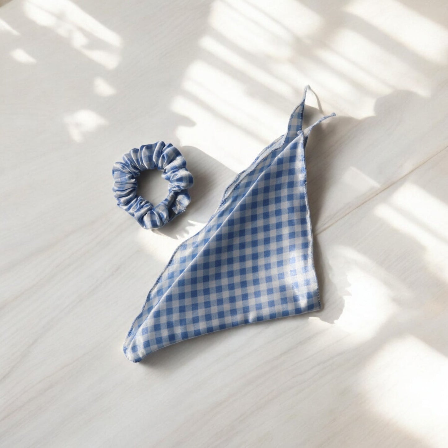 Checks Printed scarf  Scrunchies