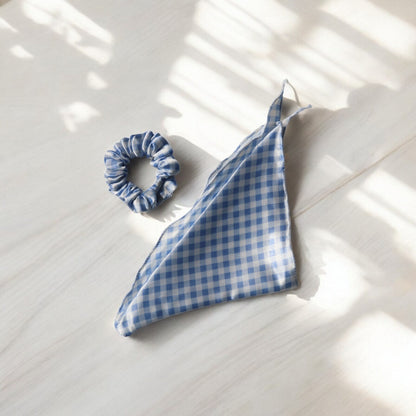 Checks Printed scarf  Scrunchies