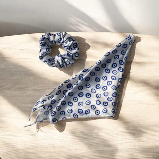 Evil Eye Scarf Scrunchie
