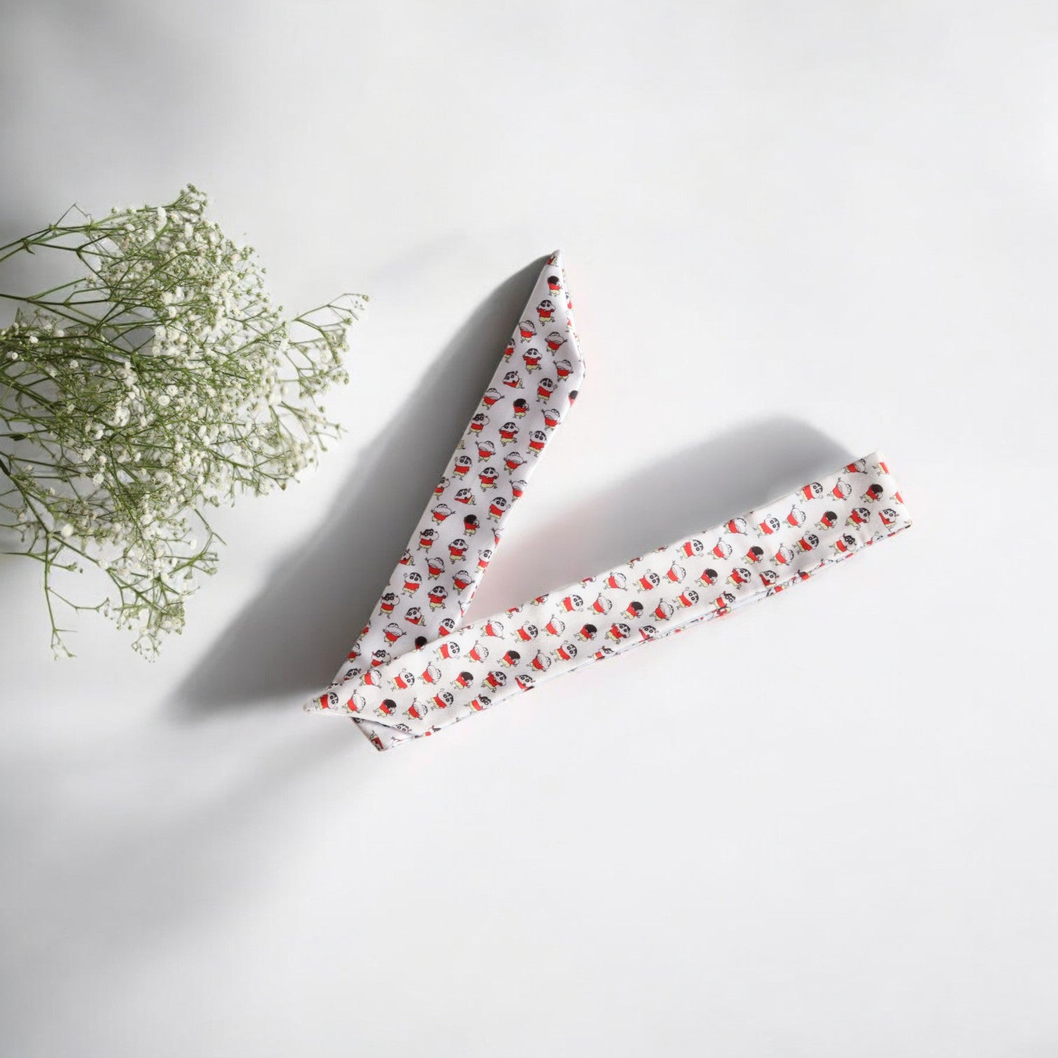 Shinchan printed Ribbon Scrunchie