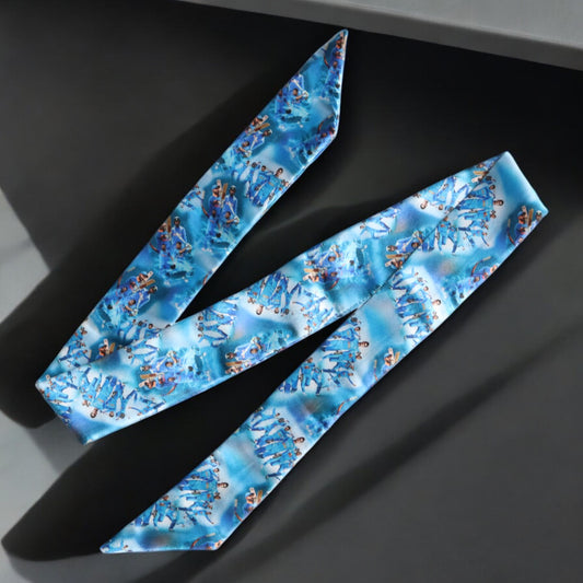 Cricket printed Ribbon Scrunchie