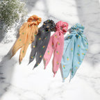 Georgette Scarf Scrunchie Pineapple