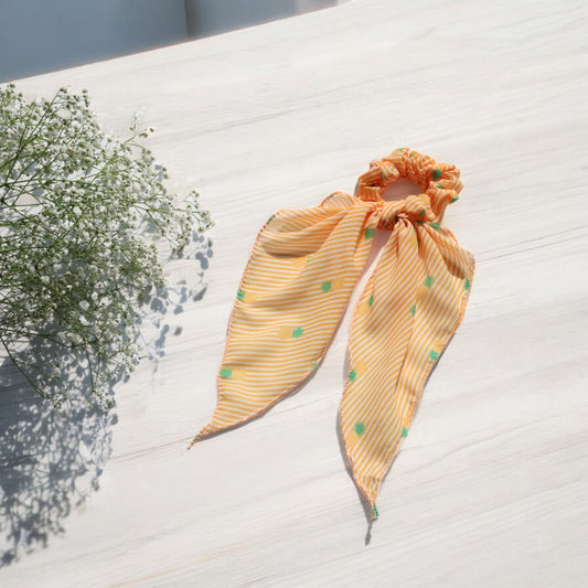 Georgette Scarf Scrunchie Pineapple