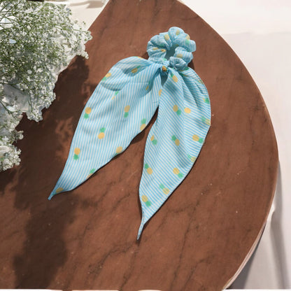 Georgette Scarf Scrunchie Pineapple
