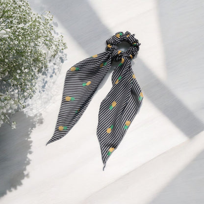 Georgette Scarf Scrunchie Pineapple