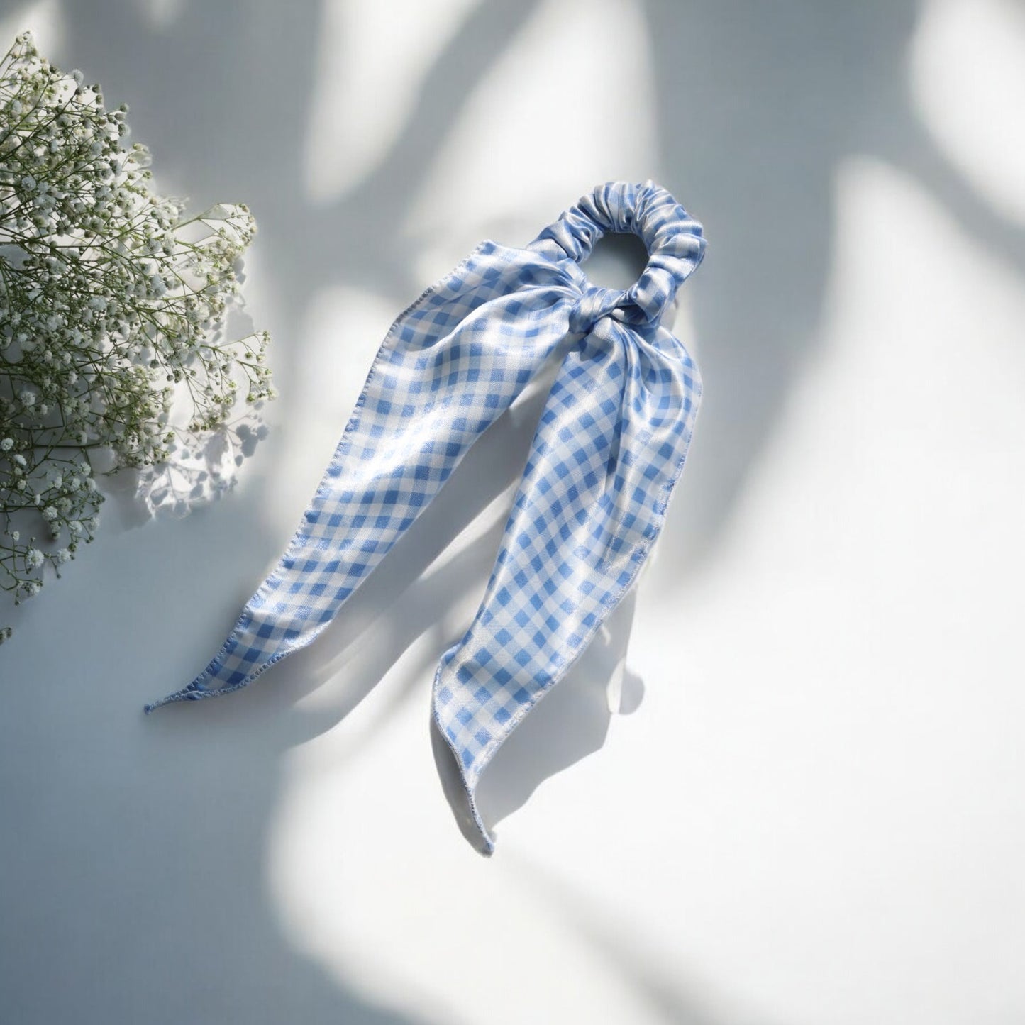 Checks Printed scarf  Scrunchies