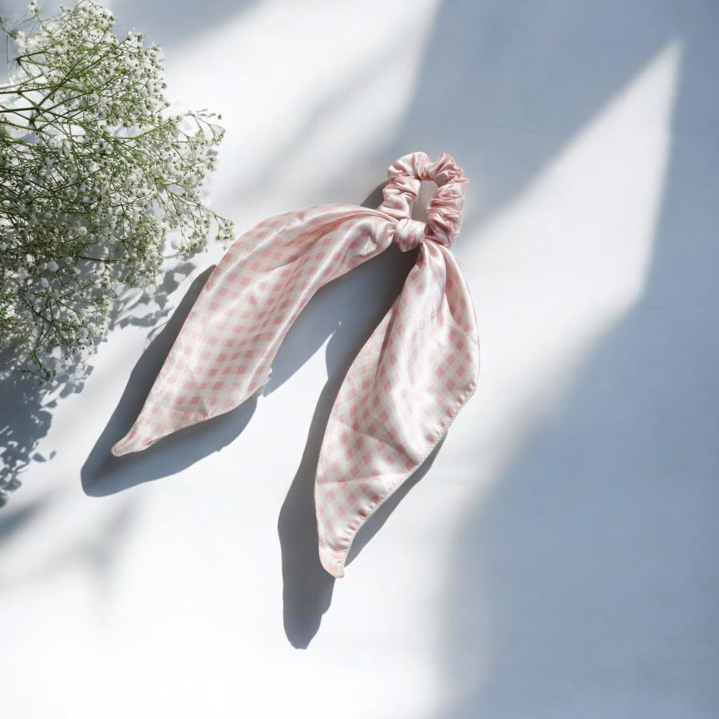 Checks Printed scarf  Scrunchies